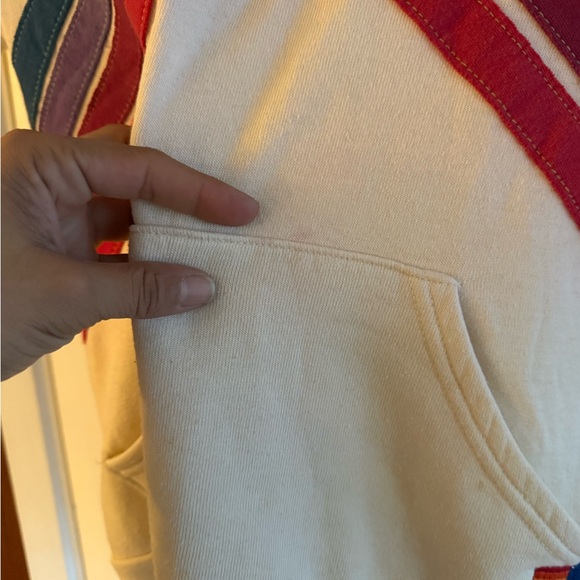 Aviator Nation 4 Stripe Half Zip Short Sleeve Sweatshirt Vibtage - Picture 3 of 5